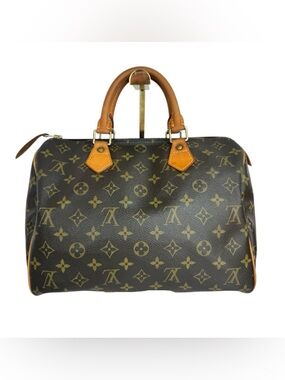 Louis Vuitton Speedy 30 Monogram Speedy Handbag - Brown/Gold Accents